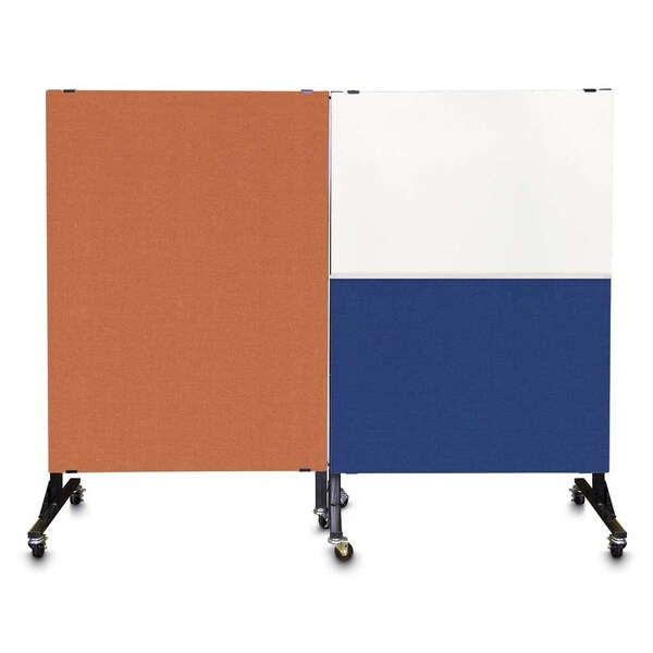 Sliding Door Indoor Enclosed Corkboard, 4, UV9001ACS4824-SATIN-FORBO